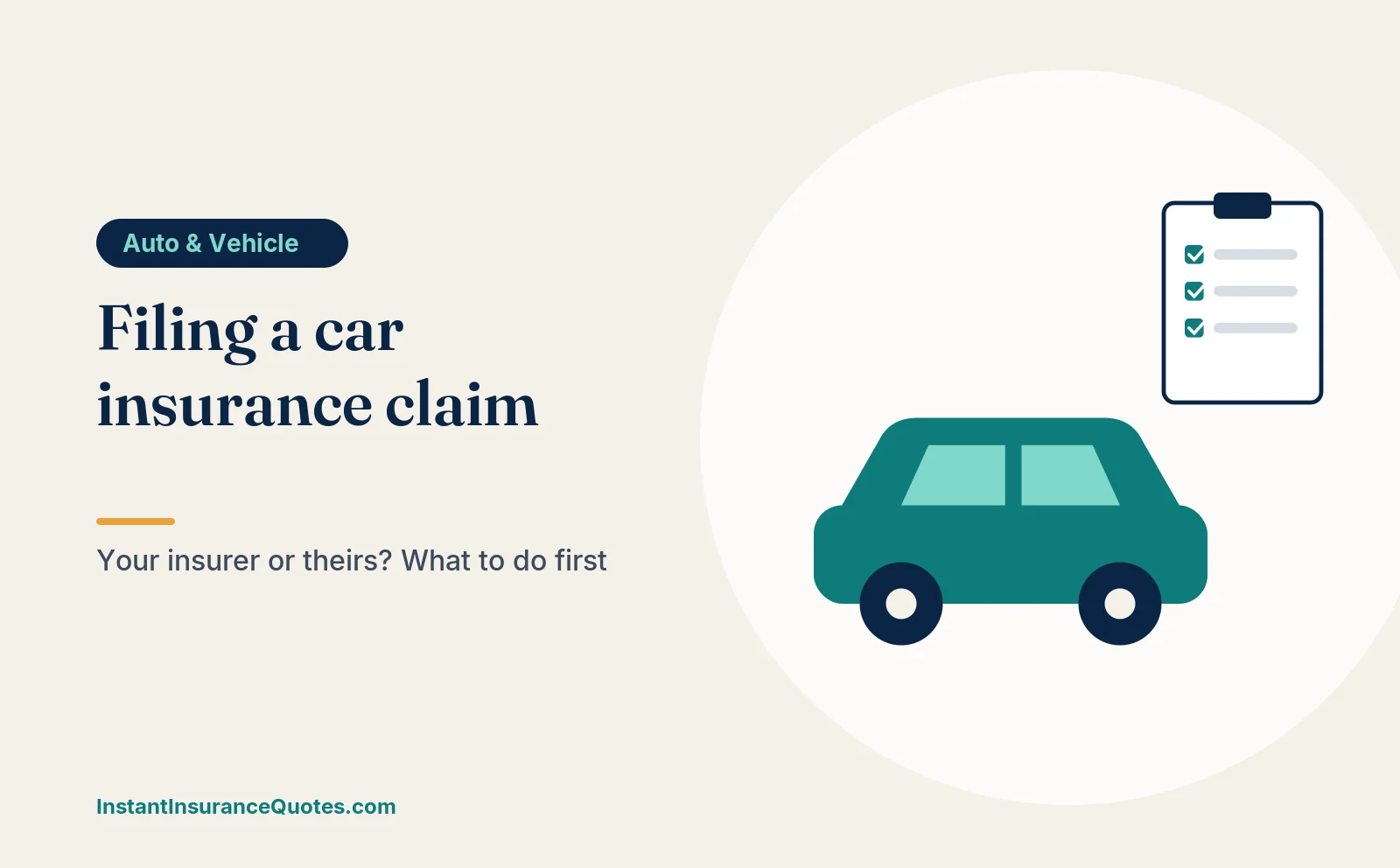 Illustration: how to file a car insurance claim after an accident