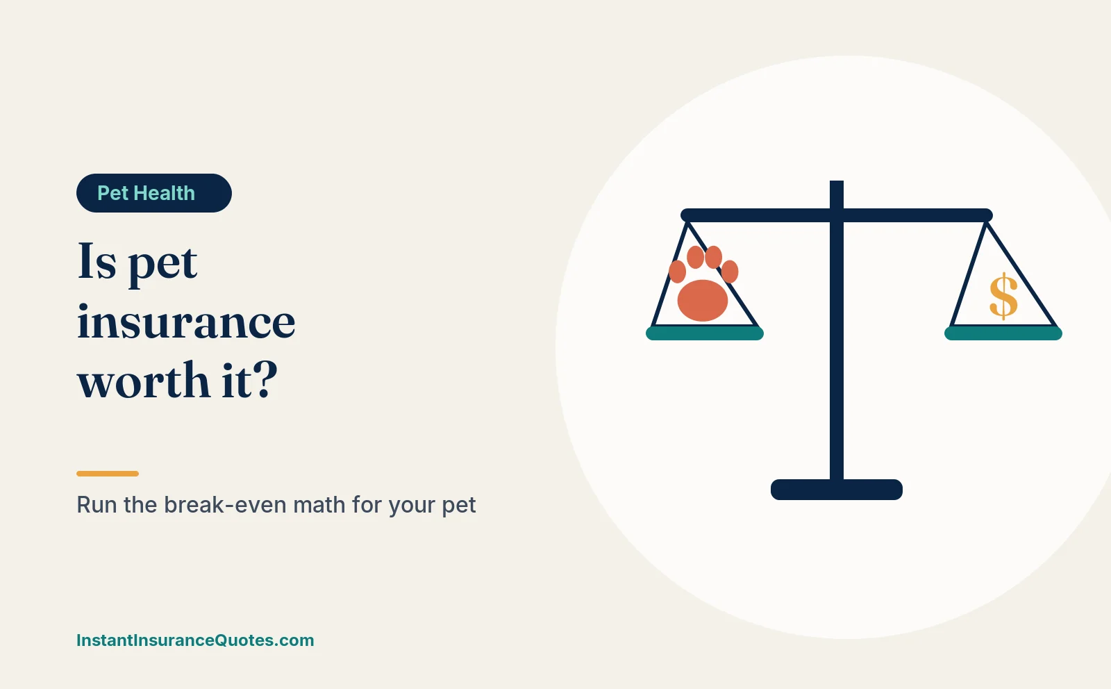 Illustration: is pet insurance worth it? how to run the numbers