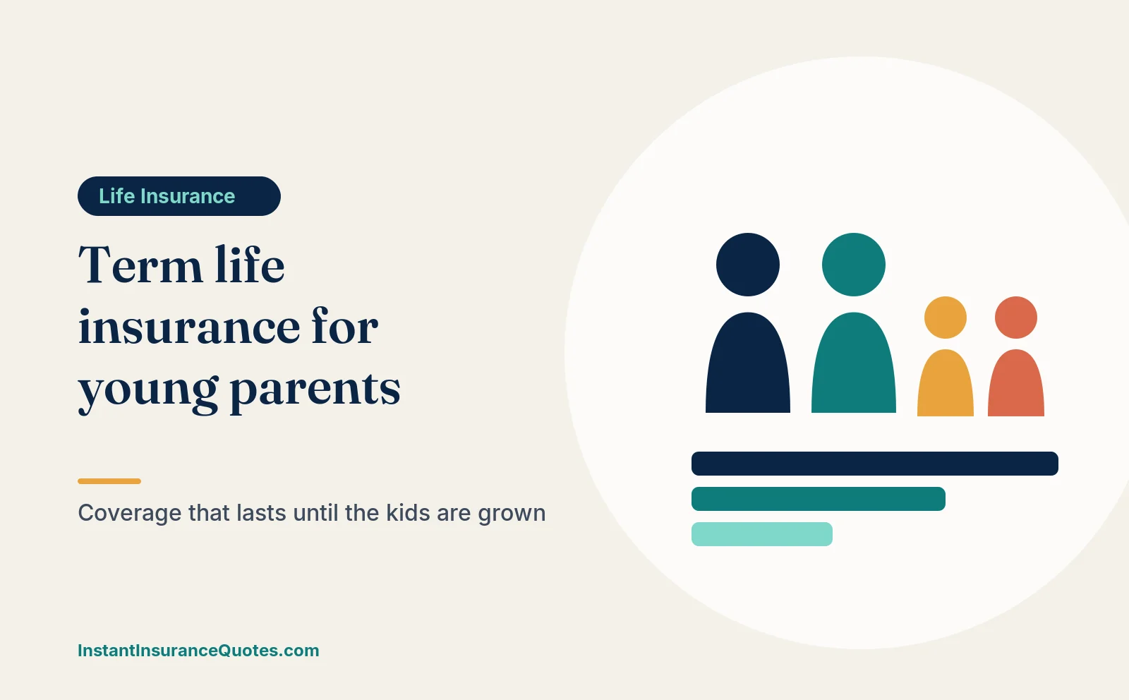 Illustration: term life insurance for young parents: how much and how long